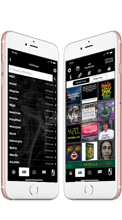 pot smoking mobile app screenshots